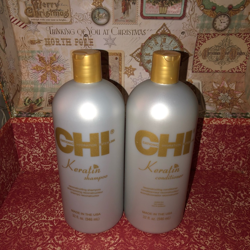 2 CHI Keratin Shampoo & Conditioner,Size-32 fl.oz